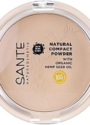 Пудра для лица sante natural compact powder 02 neutral beige, 9 г