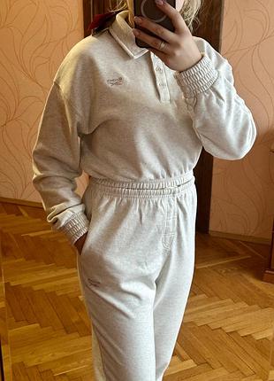 Котоновий оверсайз костюм оригінал reebok