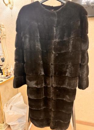 Шуба норка темна