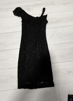 Сукня,святкова,вечірня,чорна,в обтяжку,з мереживом