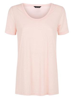 New look. товар из англии. футболка в расцветке пастельно-розового марла.4 фото
