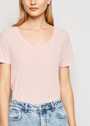 New look. товар з англії. футболка у кольорі пастельно-рожевого марла.