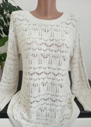 Вискозный ажурный свитер