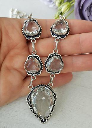 Роскошное колье 🤍 топази 🤍серебро