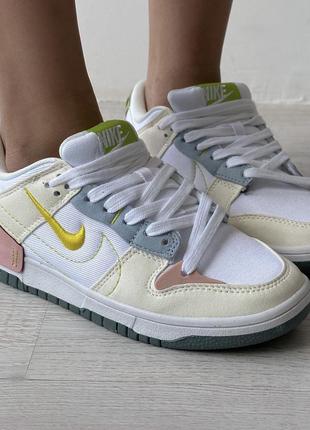 Трендовые женские кроссовки nike sb dunk low disrupt 2 pink oxford / найк б б бб демисезонные на весну, лето, осень / женке кроссовки датки кед