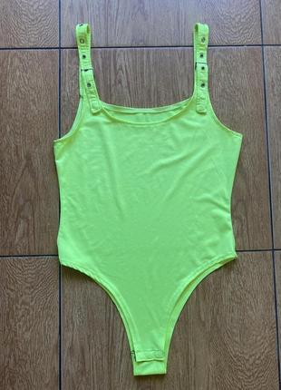 Боди неоновое яркое желтое салатовое