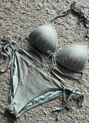 Шикарный, блестящий, одиночный купальник swimwear