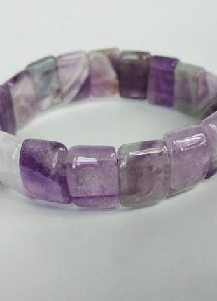 Браслет із натурального каменю аметист