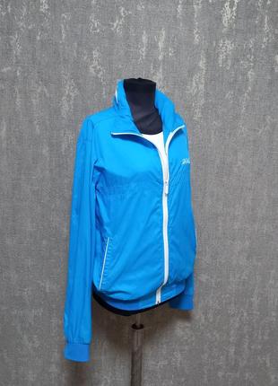 Вітровка, куртка на блискавці з капюшоном блакитна jack jones.