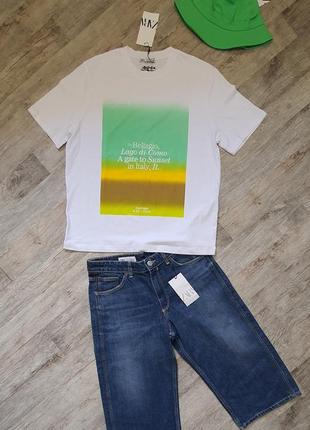 Zara крутые вареные джинсовые шорты-бермуды из новой коллекции. удачная модель.
