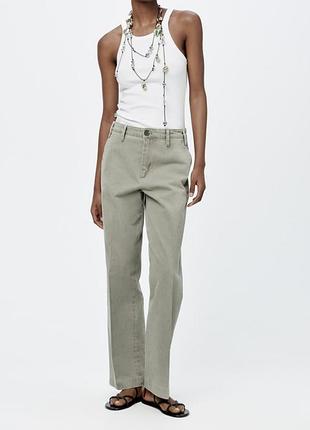 Новые джинсы брюки-чиносы zara zw collection