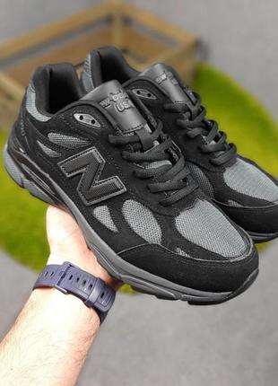 Чоловічі кросівки | new balance 990 | чорні з сірим | замша/текстиль, :427 фото