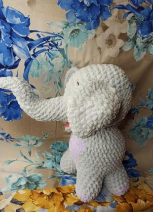 Вязаная мягкая игрушка "слоник"3 фото