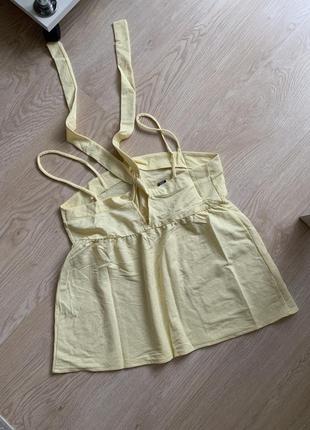 Кроп топ майка футболка желтая