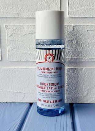 First aid beauty тонер для обличчя oil minimizing toner with salicylic acid 150 мл