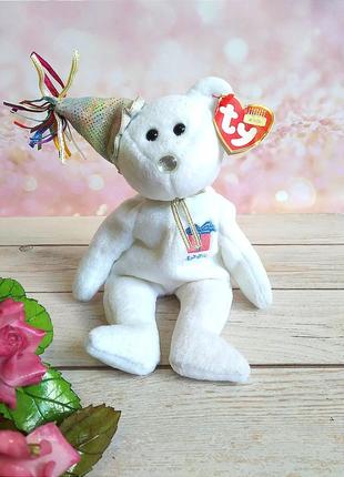 М'яка іграшка плюшевий ведмедик ty beanie babies квітень