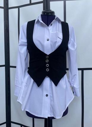 Рубашка оверсайз на пуговицах