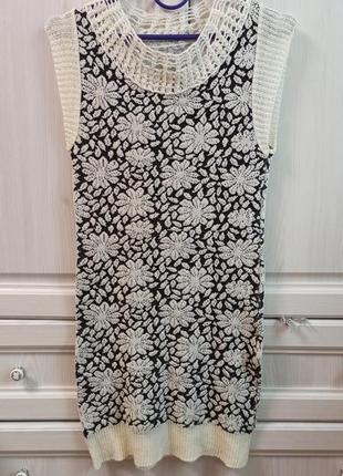 Платье короткое теплое, можно как туника под леггинсы