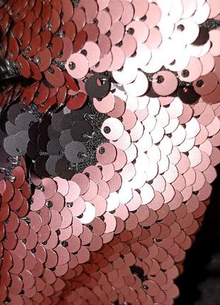 Невероятное вечернее платье премиум мини с переворачивающимися пайетками, двух цветное...