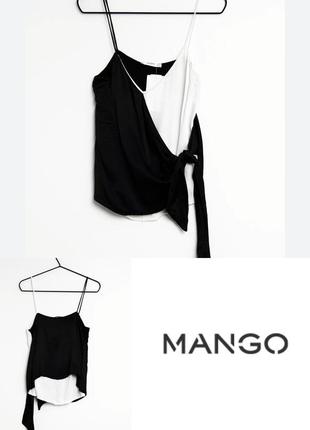 Брендовая атласная майка топ mango suit турция этикетка