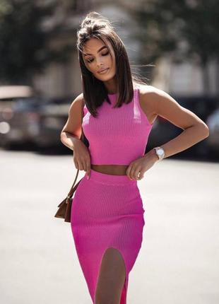 Новинка літній костюм - топ + спідниця