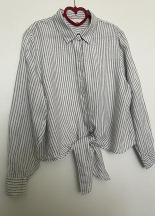 H&m zara cos сорочка блузка  з льону3 фото