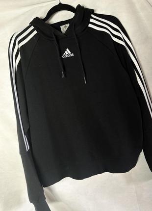 Чорний худі adidas3 фото