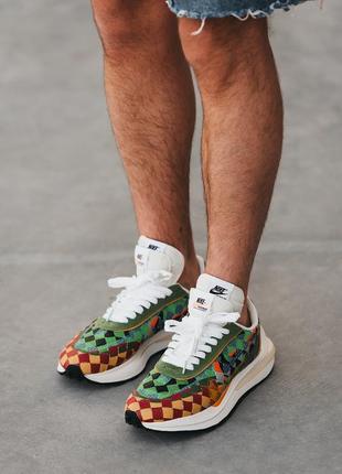 Кроссовки nike sacai vaporwaffle x jean paul gaultier