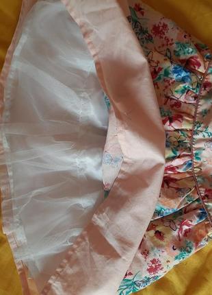 Новое детское платье 9-12мис, платье для новорожденных, сарафан для младенцев5 фото