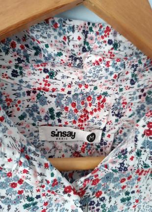 Сорочка блуза блузка квітковий принт базова класична віскоза3 фото