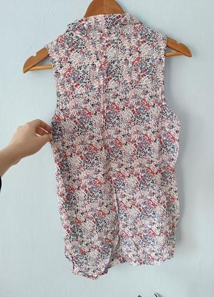 Сорочка блуза блузка квітковий принт базова класична віскоза5 фото