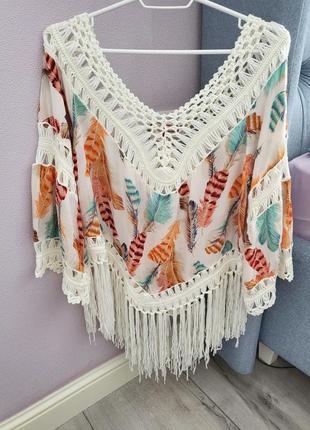 Блуза пляжна, бохо