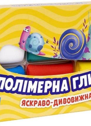 Полимерная глина 6 цветов школярик 120гр