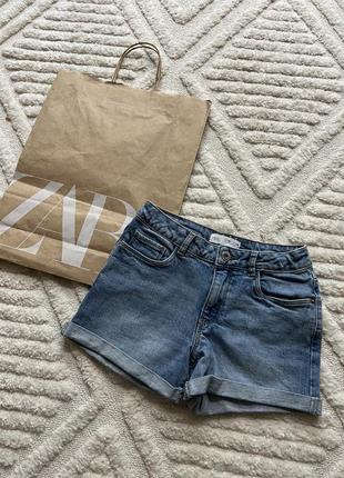 Джинсовые шорты zara на 10 лет2 фото