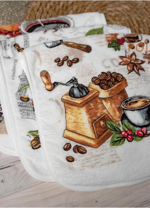 Полотенца кофе/зерна 25*50 см микрофибра