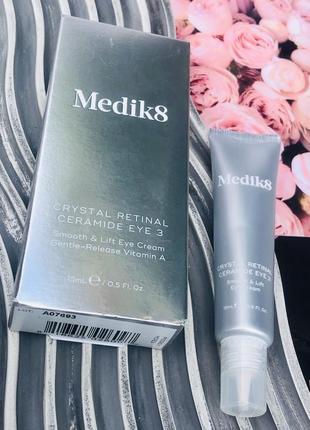 ✔️оригінал антивіковий крем під очі medik8 crystal retinal ceramide eye 3
