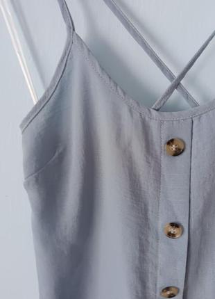 Майка блуза голуба з гудзиками базова класична низька ціна2 фото