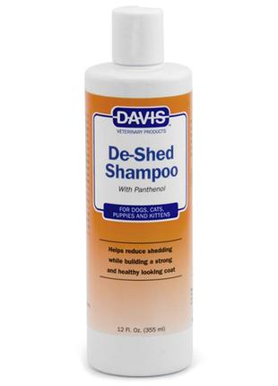 Davis de-shed shampoo девіс полегшення линьки шампунь для собак і котів, концентрат