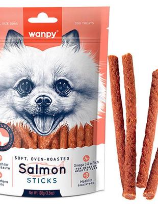 Wanpy salmon sticks ванпи палочки с лососем лакомство для собак