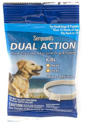 Sergeants dual action сержантс подвійна дія нашийник від бліх кліщів для собак малих порід і цуценят, s