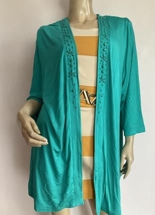 Віскозний подовжений кардиган - батал/ 52/brend fair lady