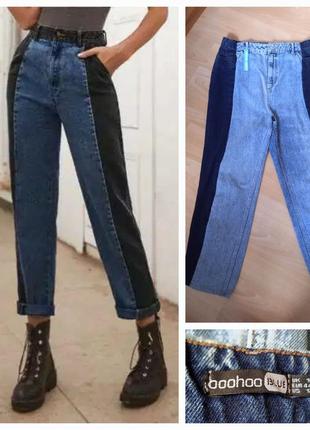 Джинси boohoo колорблок.