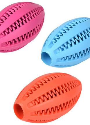 Flamingo dental rugby ball фламинго дентал регби мяч резиновый игрушка для собак