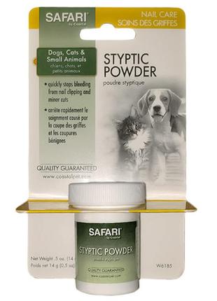 Safari styptic powder сафари кровоостанавливающий порошок для собак и котов