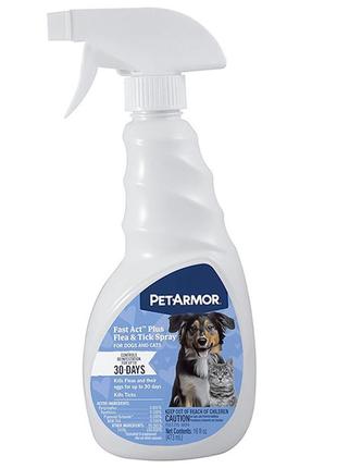 Petarmor fastact plus петармор фастакт плюс спрей від бліх і кліщів для собак і котів