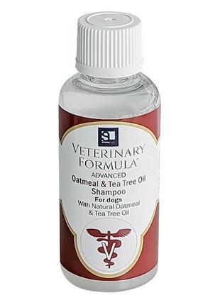 Veterinary formula advanced oatmeal & tea tree oil shampoo ветеринарна формула зволожувальний лікувальний шампунь для собак,