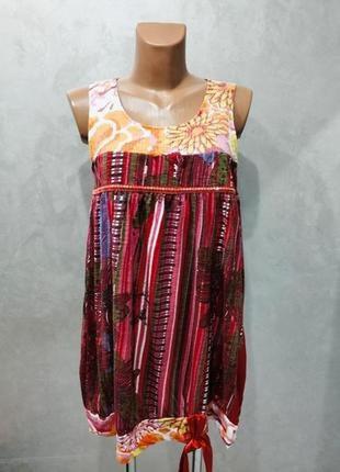 Неймовірна бавовняна сукня-туніка в яскравий принт іспанського бренду desigual2 фото