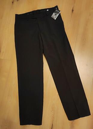 Брюки штани нові чоловічі чорні regular класичні зі стрілками man, розмір l