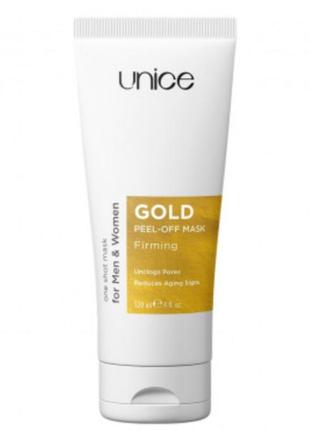 Золотая маска - пленка для лица unice gold, 120 мл