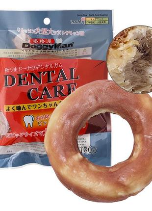 Doggyman dental care beef & duck doughnut доггімен кільце для чищення зубів жувальні ласощі для собак
